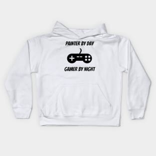 Painter By Day Gamer By Night Kids Hoodie